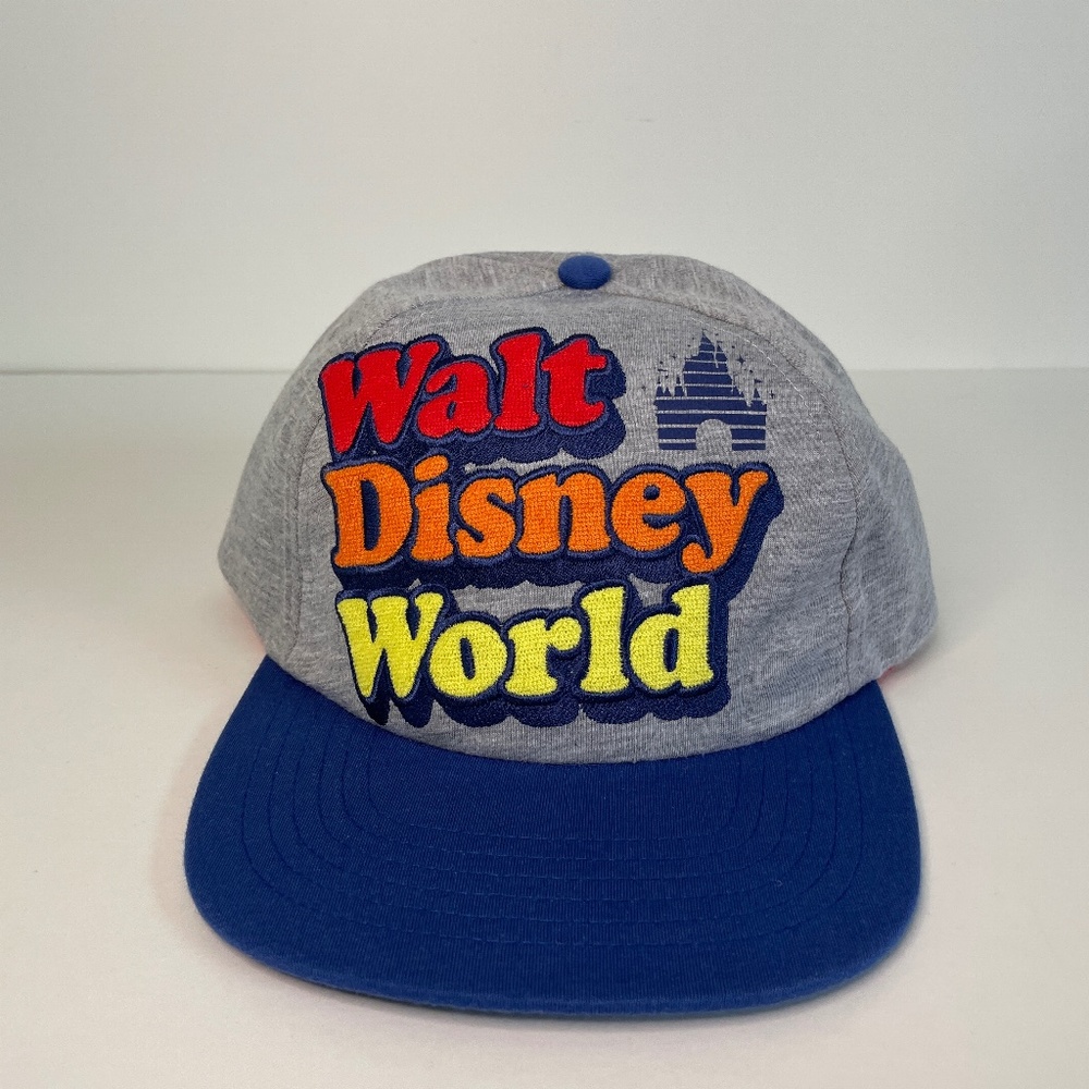 NEW Walt Disney World Hat Gray Retro Snapback Mens